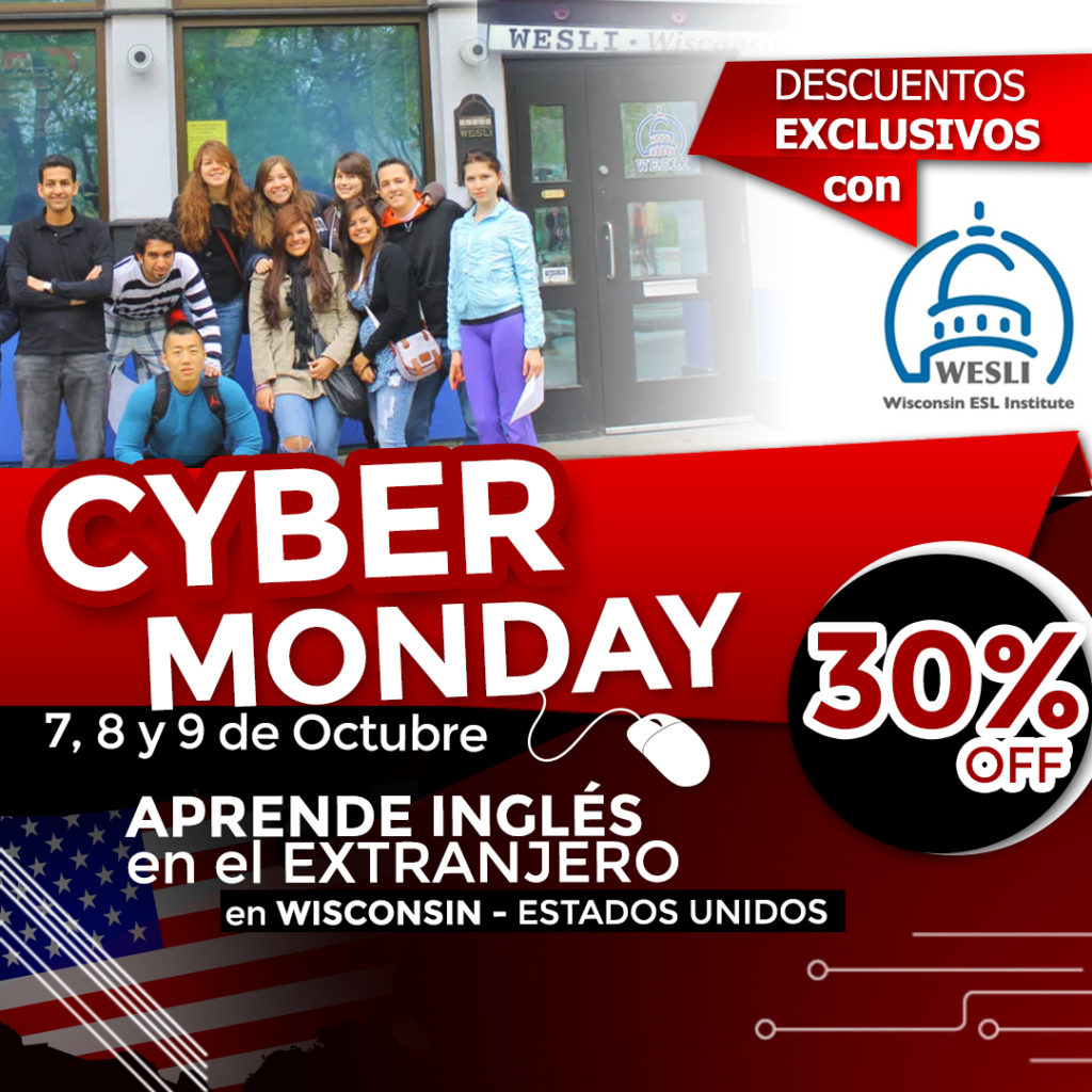 APROVECHA EL CYBER MONDAY 2019 Y ESTUDIA INGLÉS EN WESLI EN USA